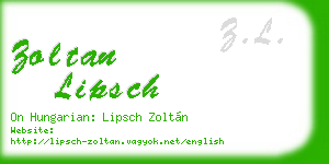 zoltan lipsch business card